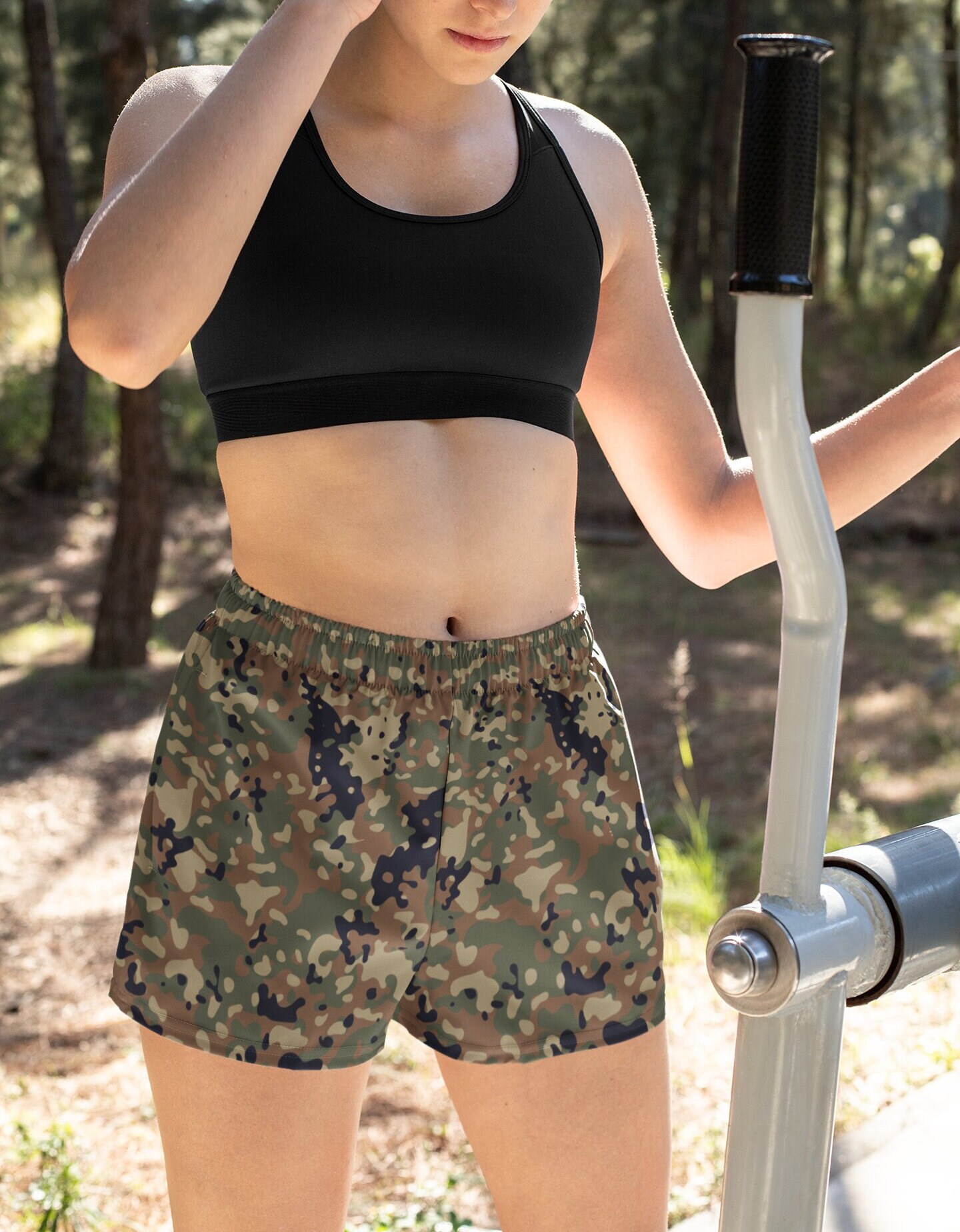 Forest Green Womens Camouflage Ultra Comfy Spandex Polyester Forest Green Womens Camouflage Ultra Comfy Spandex Polyester