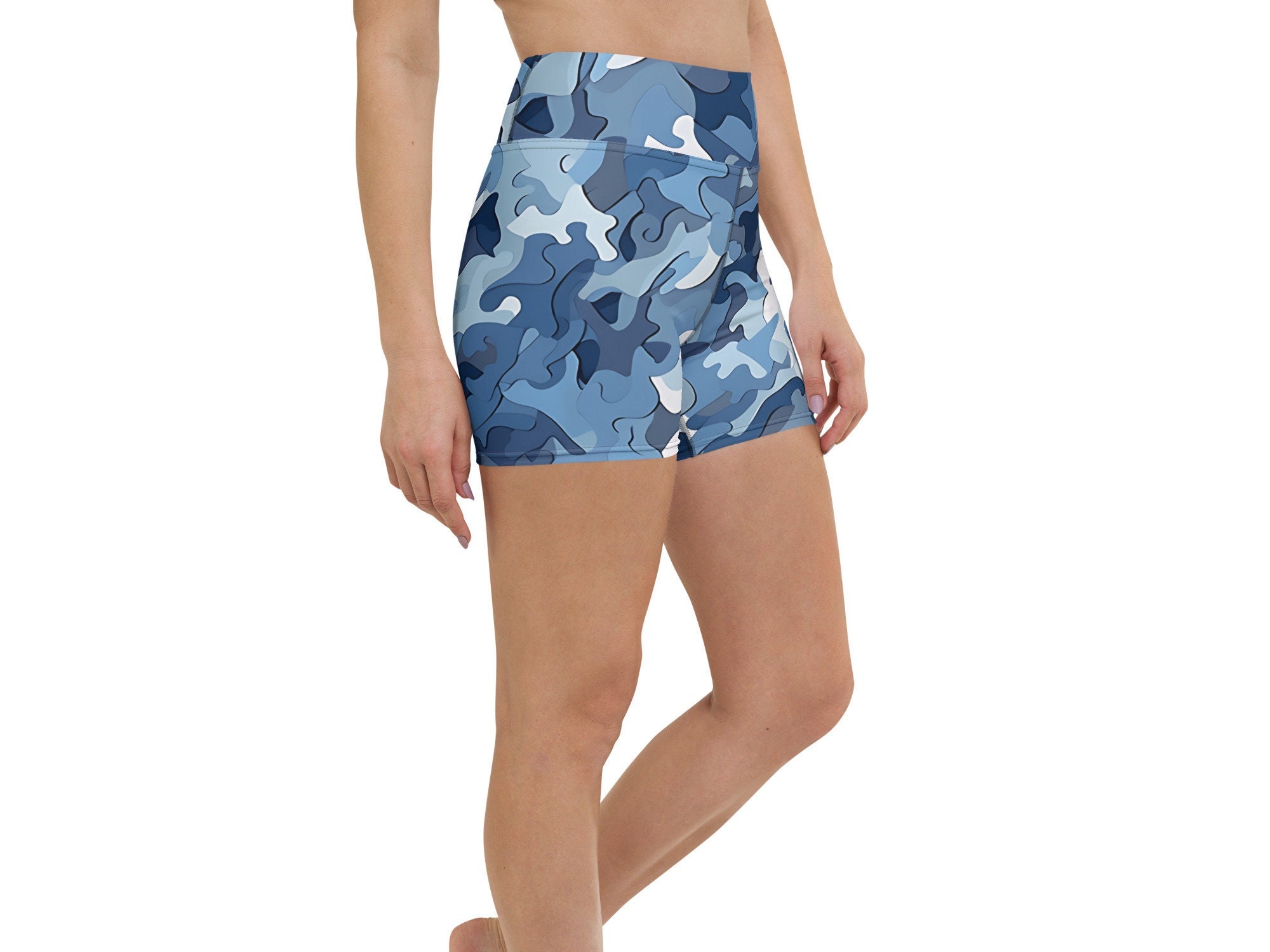 Indigo Urban Style Camouflage Workout Shorts Women Super Indigo Urban Style Camouflage Workout Shorts Women Super