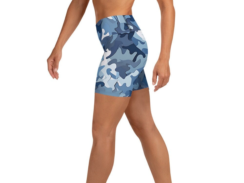 Indigo Urban Style Camouflage Workout Shorts Women Super Indigo Urban Style Camouflage Workout Shorts Women Super