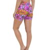 Spring Blossom Flower Active Shorts Tight Yoga Floral