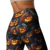 Scary Pumpkin Buttery Soft Halloween Leggings Pocket High