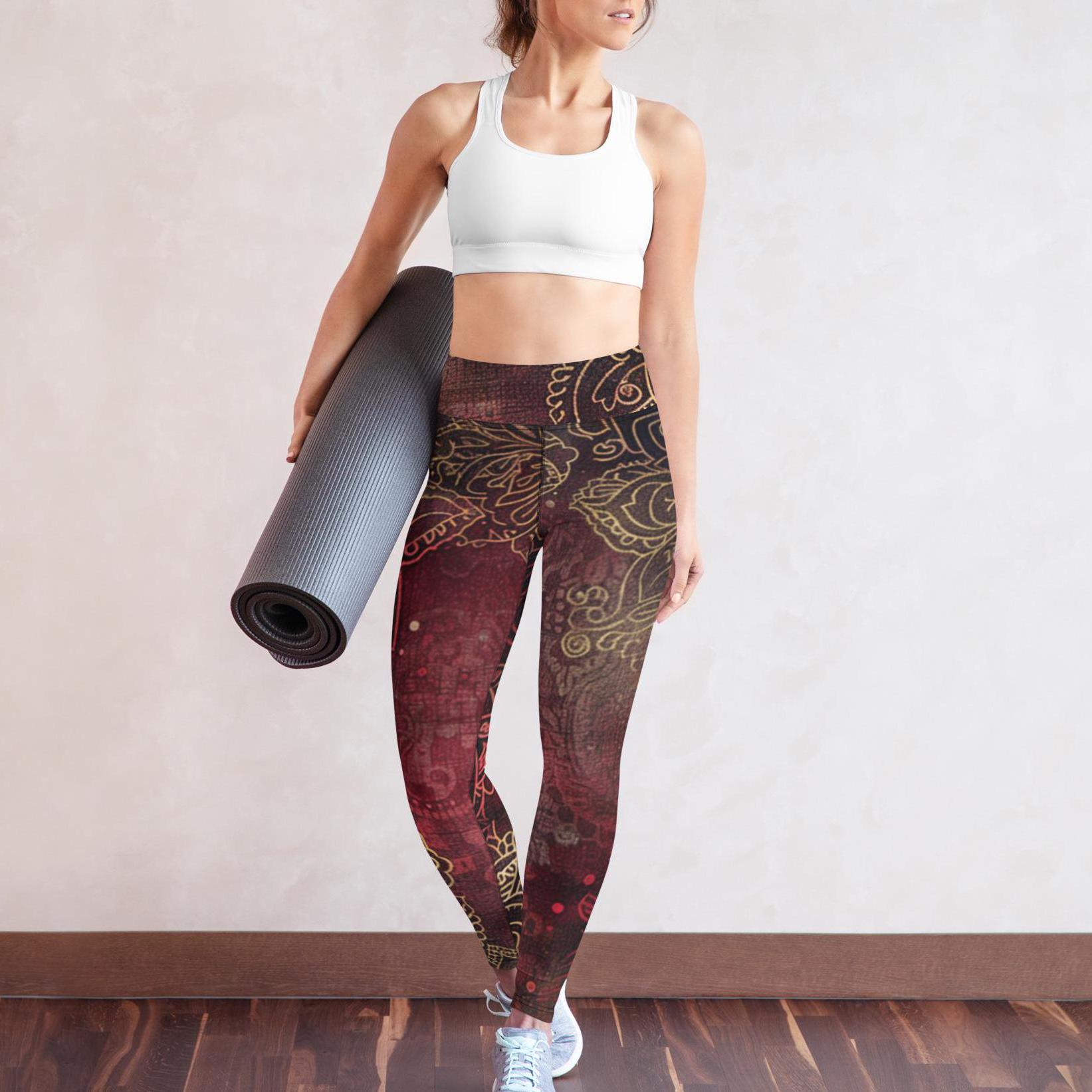 Velvet Radiance Ultra Comfy Bohemian Paisley High Waist Velvet Radiance Ultra Comfy Bohemian Paisley High Waist