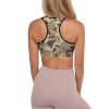 Supportive Camo Racerback Active Sports Bra Womens Comfortable