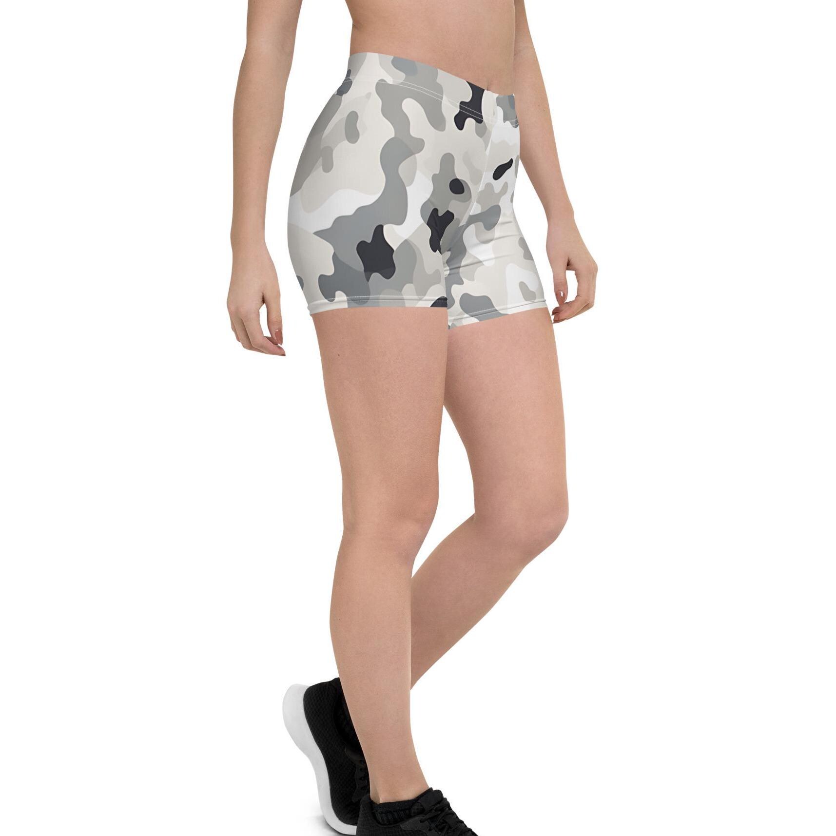 White Urban Camo Stretchy Spandex Womens Comfy Athletic White Urban Camo Stretchy Spandex Womens Comfy Athletic