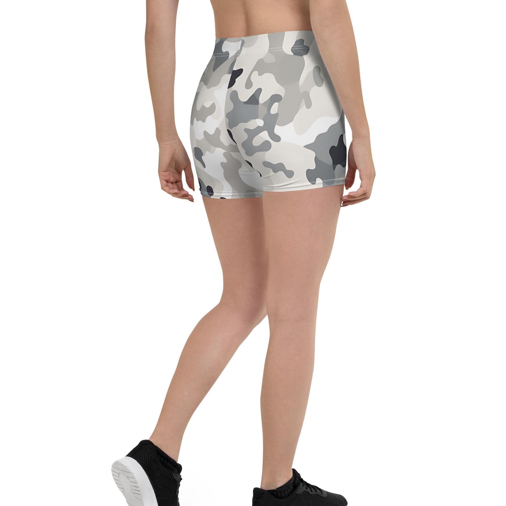 White Urban Camo Stretchy Spandex Womens Comfy Athletic White Urban Camo Stretchy Spandex Womens Comfy Athletic