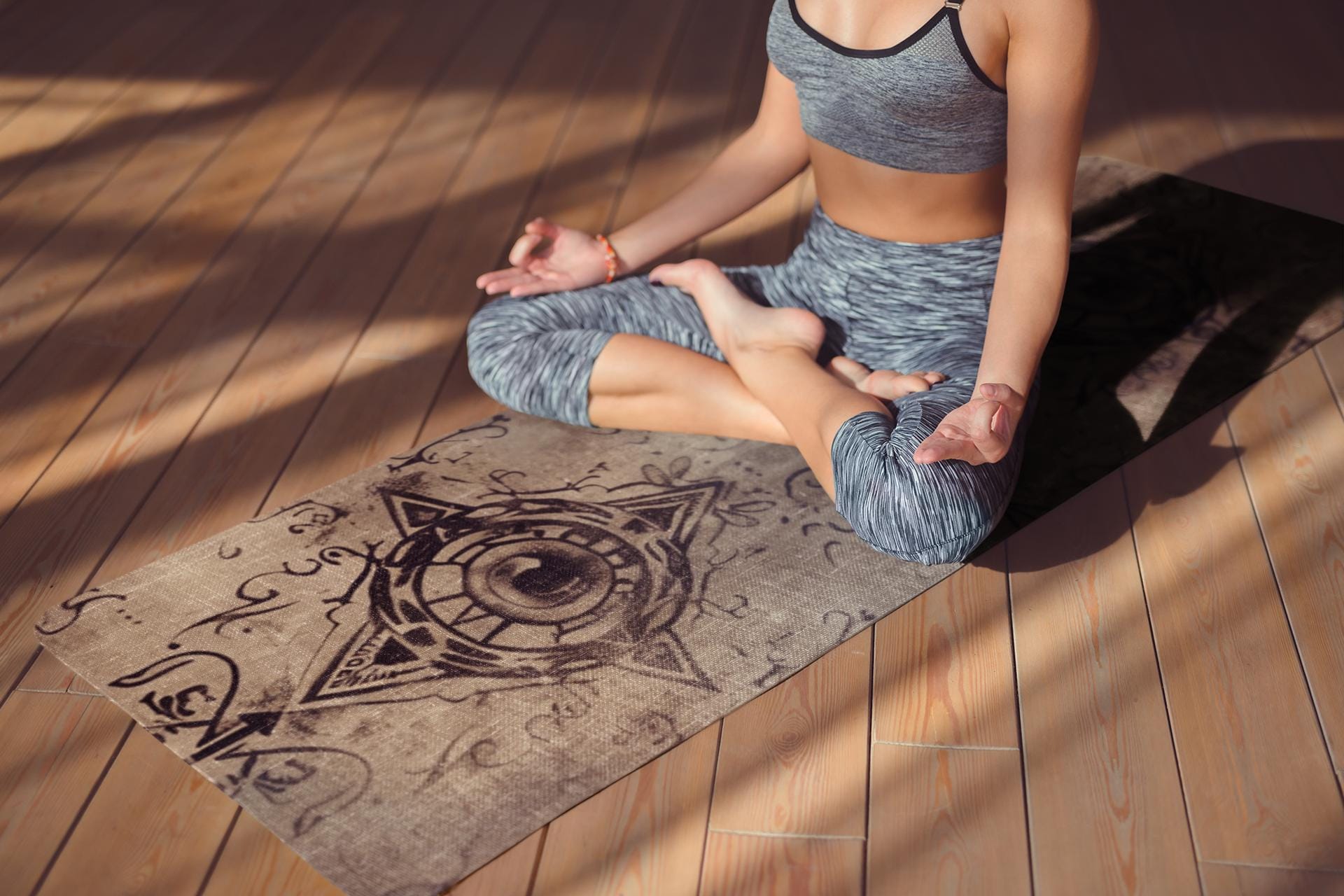 Occult Eye Design Durable Spiritual Yoga Mat Mystical Occult Eye Design Durable Spiritual Yoga Mat Mystical