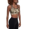 Supportive Camo Racerback Active Sports Bra Womens Comfortable