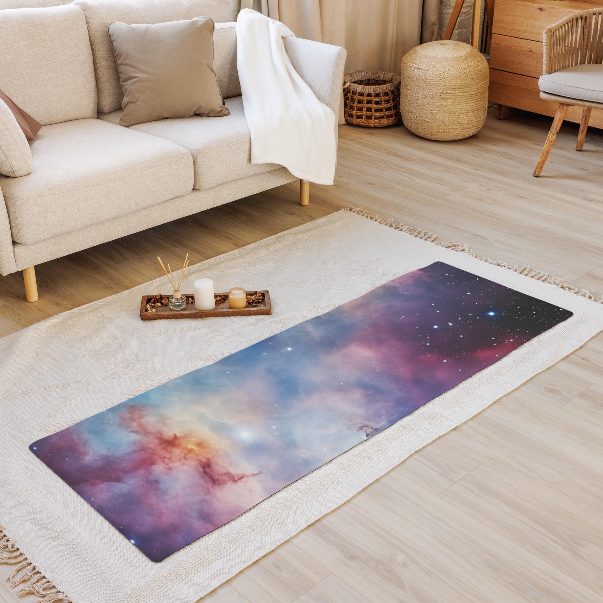 Galaxy Nebula Yoga Mat: Celestial Eco Friendly Fitness Galaxy Nebula Yoga Mat: Celestial Eco Friendly Fitness