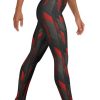 Crimson Shard Spandex Leggings: High Waisted Yoga Pants