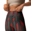 Crimson Shard Spandex Leggings: High Waisted Yoga Pants