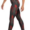 Crimson Shard Spandex Leggings: High Waisted Yoga Pants