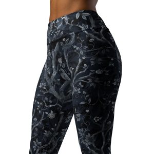 Women’s Gothic Dark Forest Yoga Leggings High Waisted