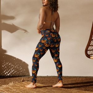 Scary Pumpkin Buttery Soft Halloween Leggings Pocket High